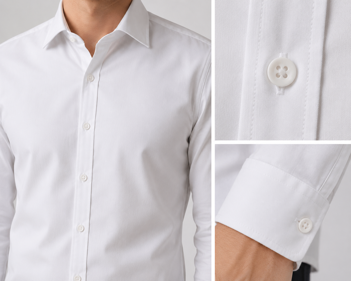 18L - 4 Holes Clear Resin Shirt Button - White - 1000 pieces - Image 2