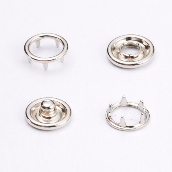 11mm Stainless Steel Prong Snap Ring Buttons- Nickel- 5 Gross (720 pieces)