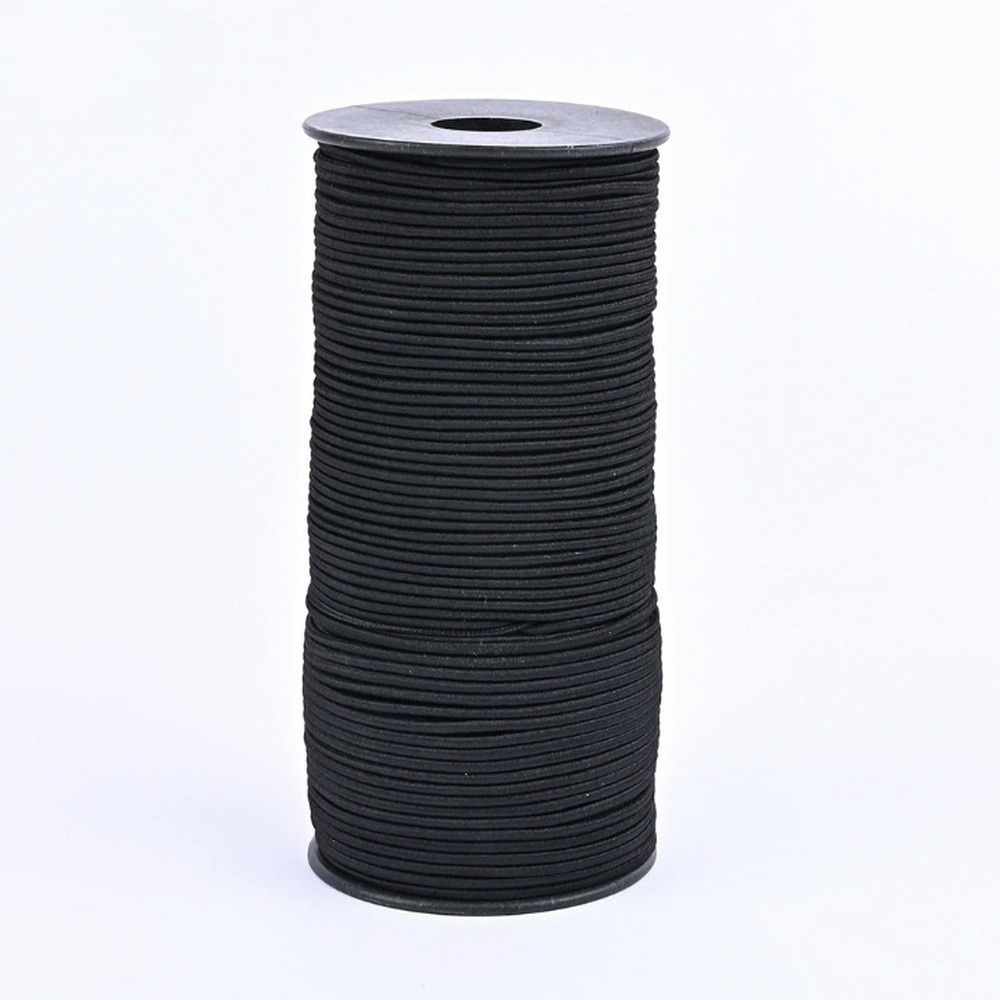 2.5 mm Black Rubber Elastic Cord - 80 M - Image 2
