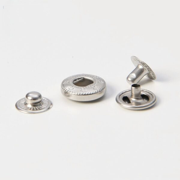 12.5 mm Stainless Steel Snap Spring Button W-Style for Garments- Nickle - Pack of 720 Pieces (5 Gross)