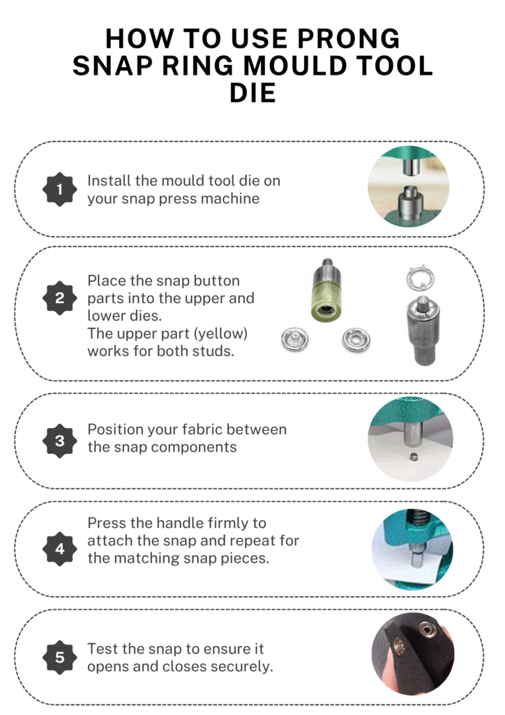 How to Use an Prong Snap Ring Buttons Mould Tool Die How To Use Prong Snap Ring Mould Tool Die 724x1024